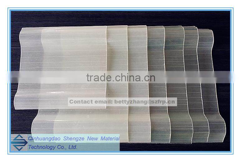 FRP roofing sheet/grp clear roof tiles/transparent roof for greenhouse
