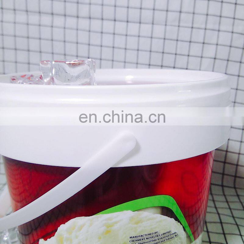 Food grade 1 gallon plastic bucket for ice cream sauce powder