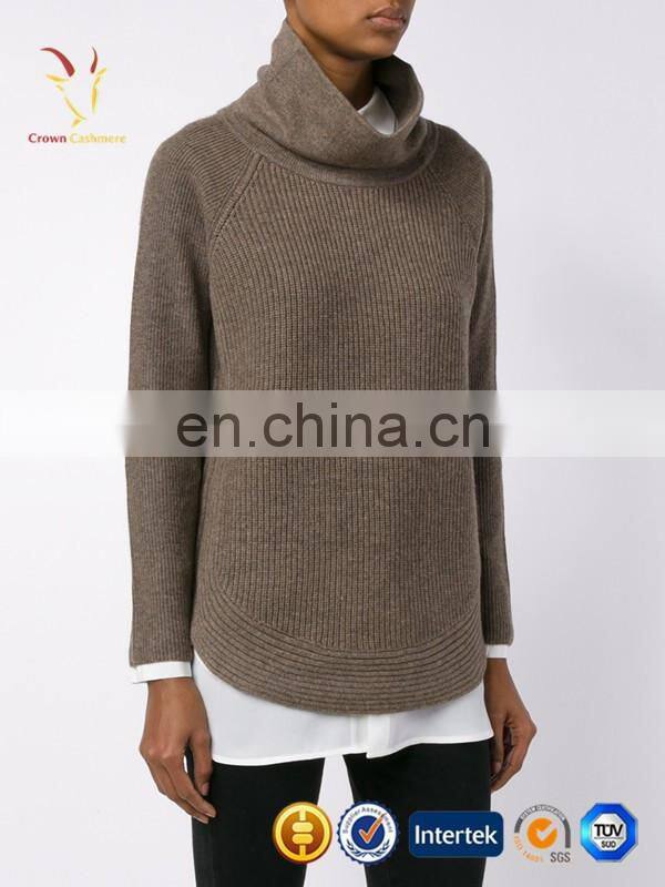 Turtleneck 7GG Winter Thick Cashmere Pullover Sweater for Lady