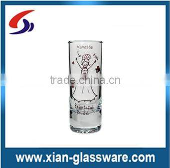 Promotional wholesales hand painted highball glass for wedding