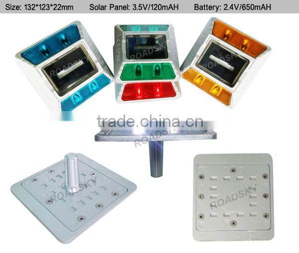 Square Red 6 LED 30 ton Outdoor LED Lighting Road Stud
