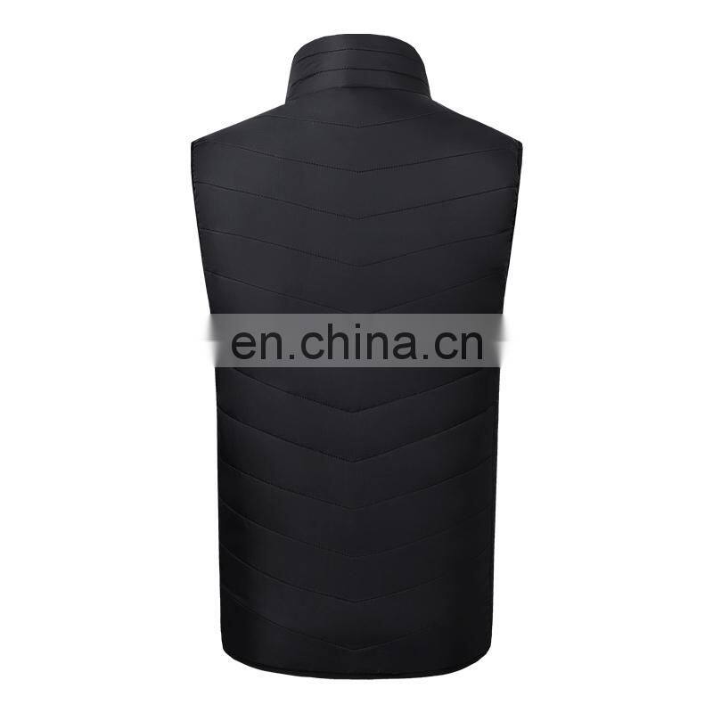 USD Smart Large Size Casual Stand Collar Heating Waistcoat