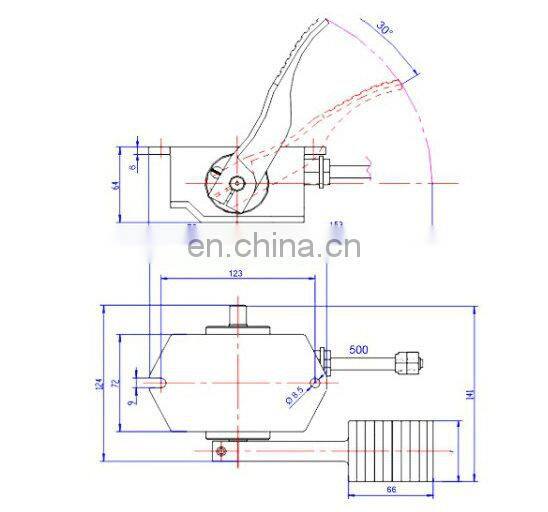 Throttle Foot Pedal EFP-005 0-5K Electric Accelerator for EV Curtis Throttle Pedal