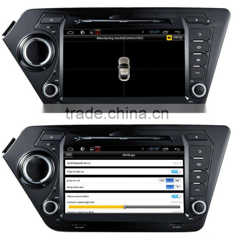 Android 4.2 Car dvd gps/Glonass for KIA K2 RIO 3G WiFi radio RDS bluetooth 1024*600 screen