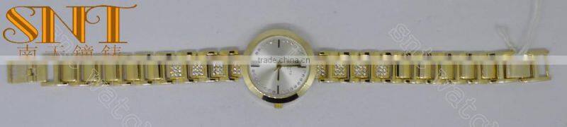 SNT-LA125-LA127 Gold Sunray Dial With Stone For Lady