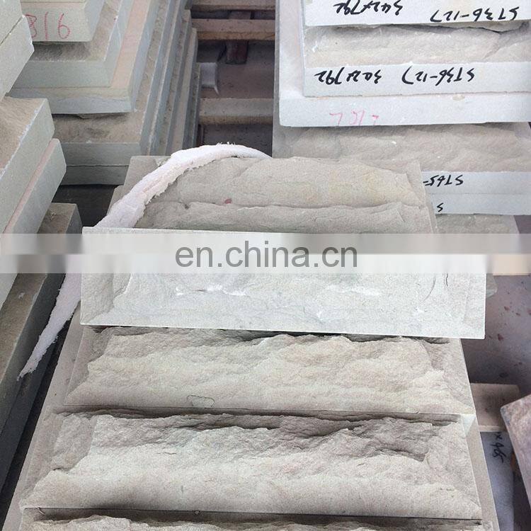 Cheap Natural Mosaic cultural stone Beige Sandstone For wall Customer Size