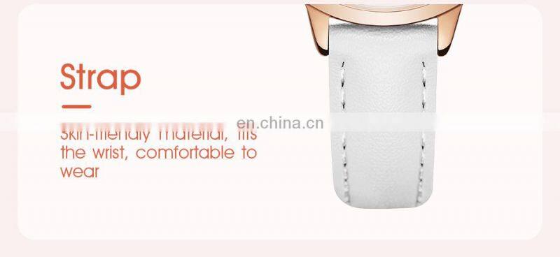 SHENGKE Cute Girls Handwatch K9027 Ultra White Band Watches Night Light Function with Shining Stone Student Wristwatch