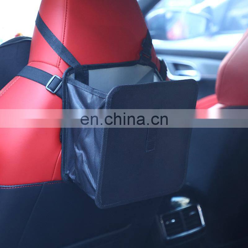 Portable Car Trash Can bin Hanging Wastebasket back seat storage bag Waterproof Dustbin Storage organizer box