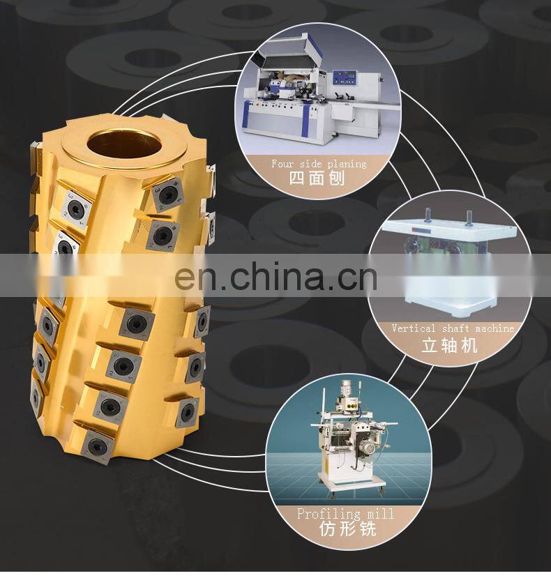 LIVTER Four side planer helical planer with oblique cutting type and re cutting spiral cutter head for profile milling