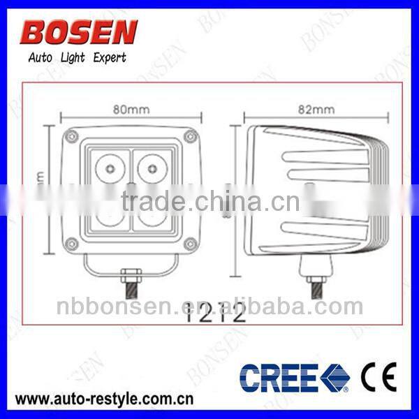 16W CREE flush offroad work light for tractor, forklift, off-road, ATV, excavator, heavy duty equipment etc.