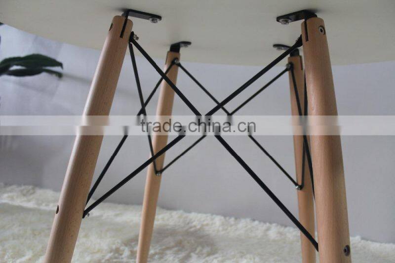 Glass or MDF top with Wood base dining table