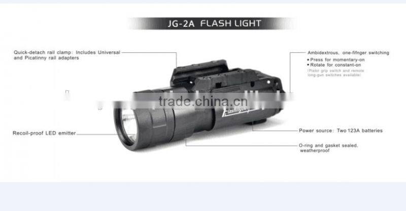 New product JG-2A 500 Lumen Tactical Light LED handgun or long gun weapon light made in china
