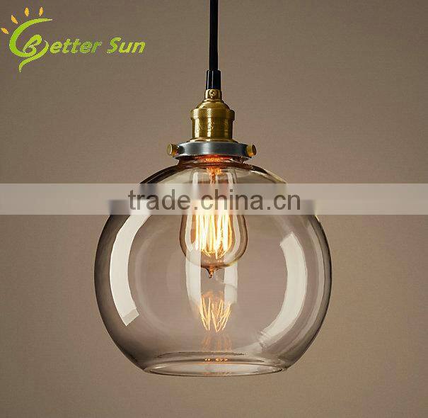 Edison Vintage Iron RH Loft Glass Modern Pendant Lamp