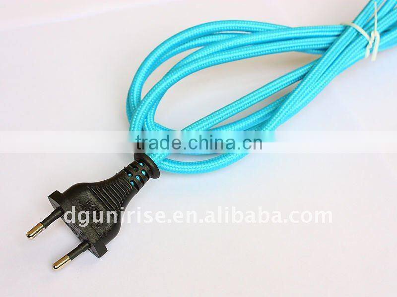 lamp and light textile braided power cord