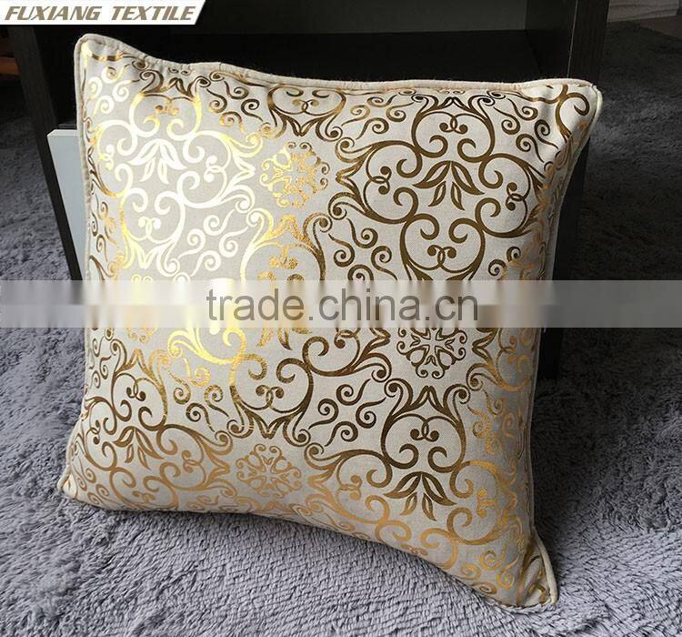 GOLD AND SILVER FOIL PRINT PILLOWS