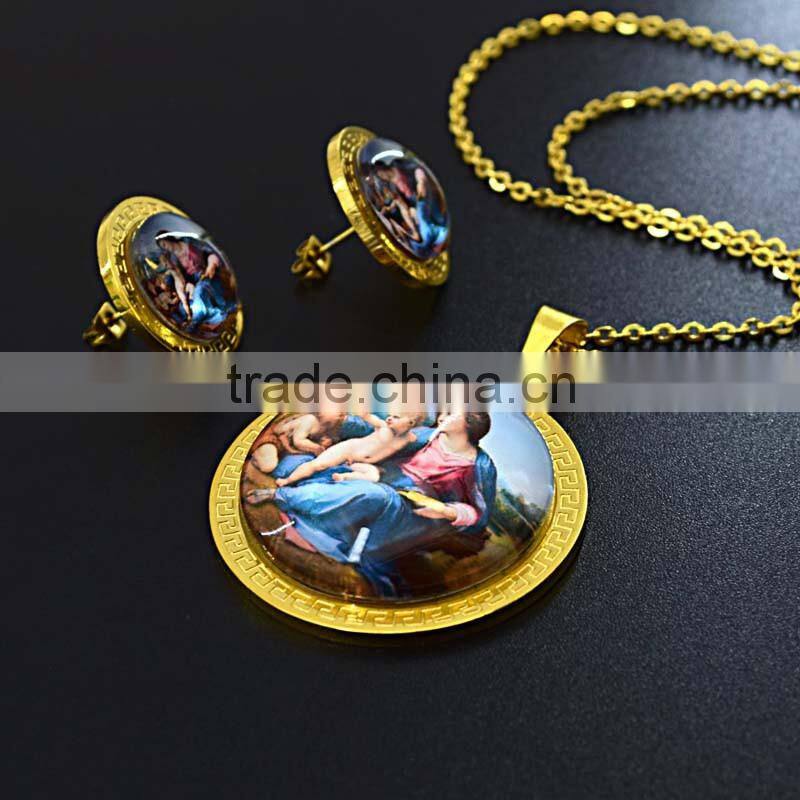 Made in China Virgin Mary stainless steel jewelry gift jewelry sets for mother