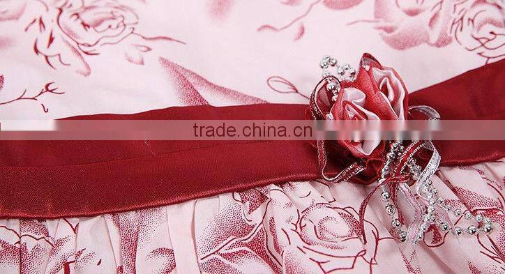 wholesale girl princess dress, nice girl print dress, girl sleeveless dress