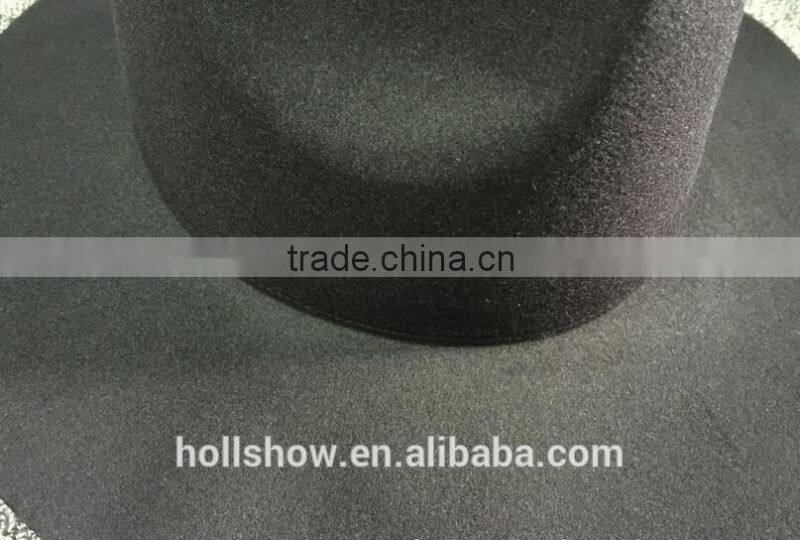 Wholesale Promotional Gift Star Style Wide Brim Wool Felt Fedora Sun Cap