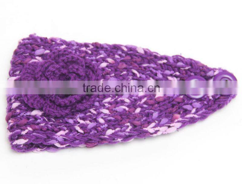2015 New Patterns Fashion Women Ladies Flower Knitted Head Band