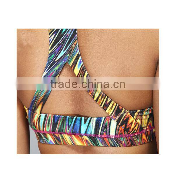 High quality fashion style yoga sports bra/sex yoga bra/sublimation yoga bra