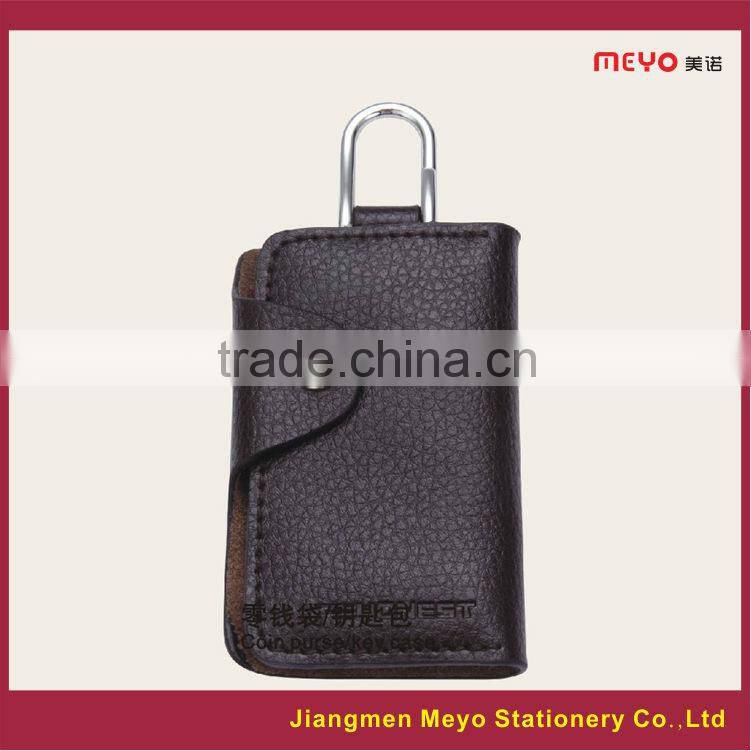 2015 New Commercial Promotional Customized Made Genuine Leather Zipper Key wallet MEYOKW136c