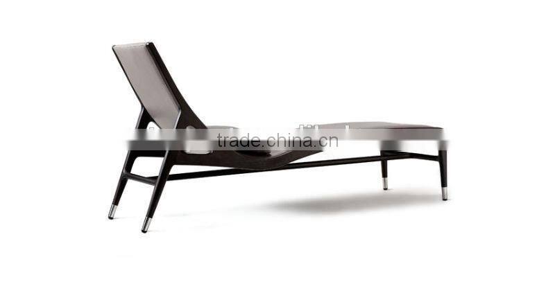 Foshan living room furniture Modern design solid wood chaise lounge
