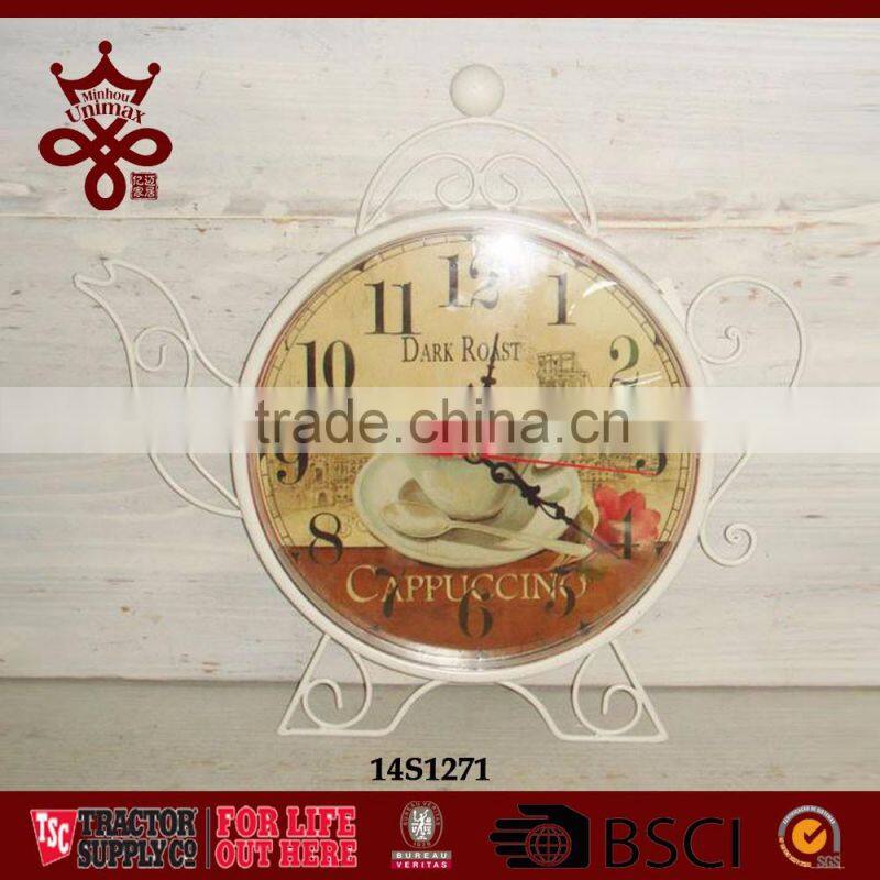 Vintage Household French Clocks Metal Bird House Style Quartz Analog Wall Clock