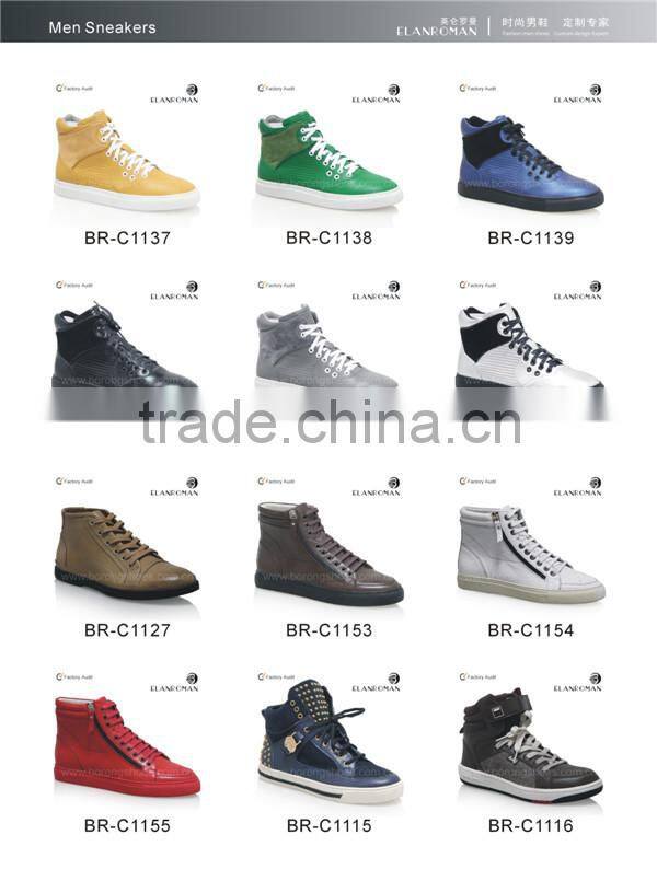 Colorfule leather sneaker trendy fashion shoe sneakers shoes for men