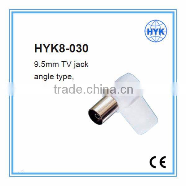 9.5mm TV plug/TV jack/angle type/coaxial connector screw type/audio & video plug