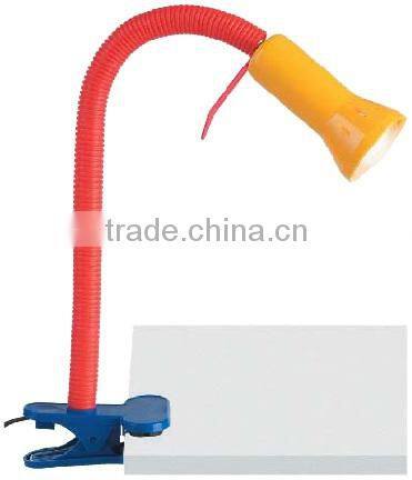 blue color clip desk lamp reading lamp,bedroom reading lamp suit for LED