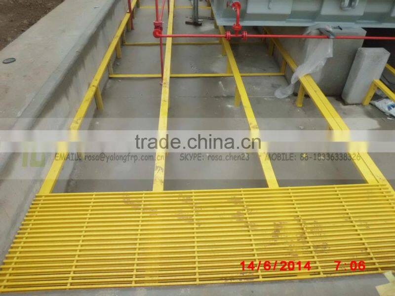High bearing strengh anti-corrosion pultruded fiberglass FRP/GRP grating fiberglass floor grating,platform walkway FRP grating