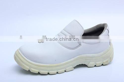 white leather PU injected safety shoes work shoes 8019