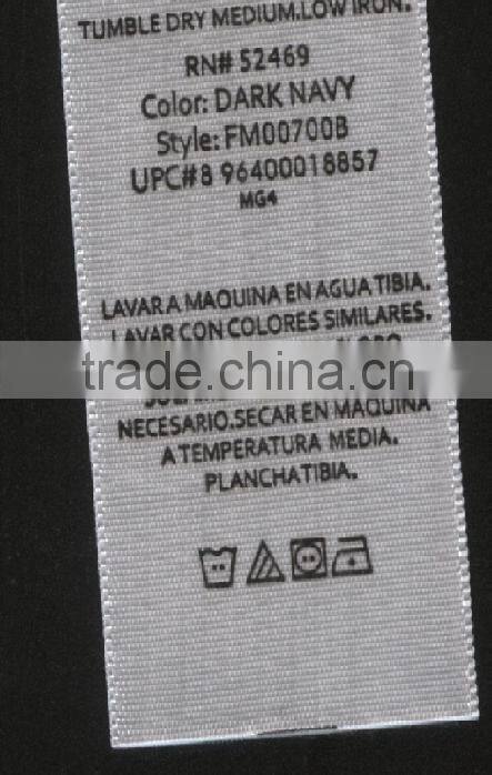 new design high quality nylon wash care label