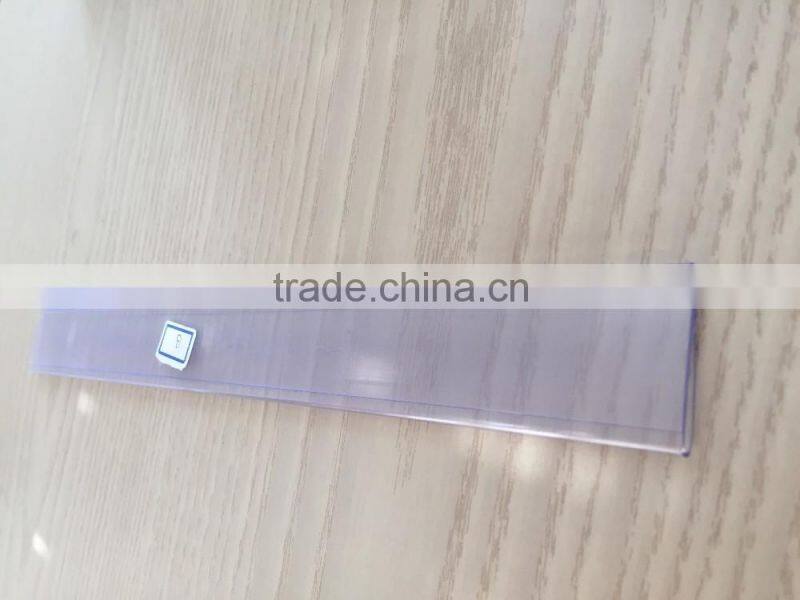 plastic supermarket price data strip