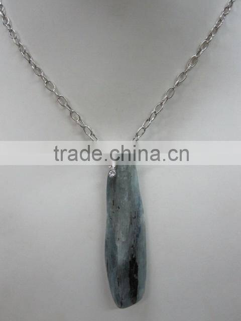 Natural wholesale kyanite stick pendant fittings accessories