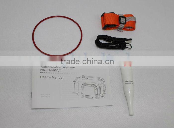 40M/130ft Underwater Case for Camera Nikon, Waterproof Camera Case for Nikon V1(10mm Lens), Waterproof Digital Camera Case