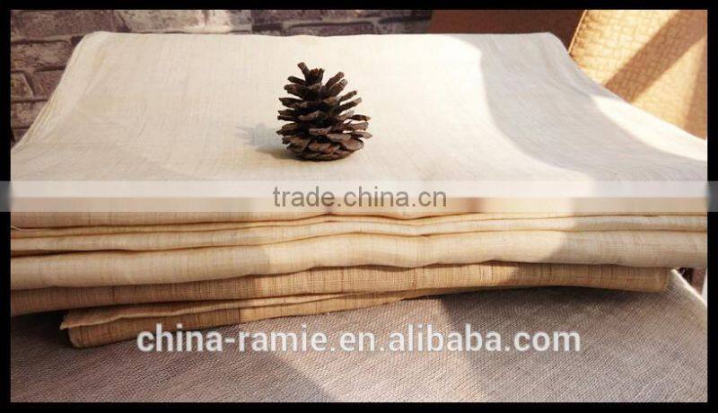 unbleached 100% handmade Ramie woven Cloth