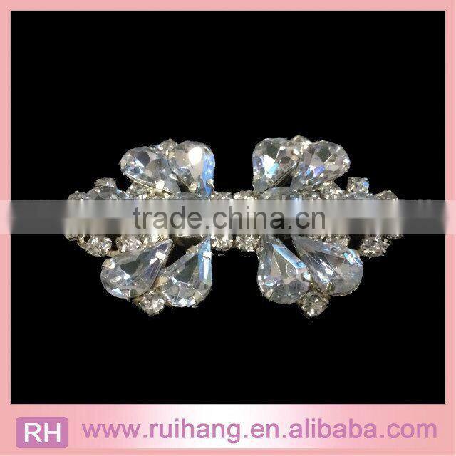 flower crystal wholesale silver pair buckle brooch of wedding invitation decorations