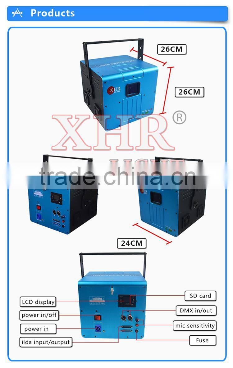 3w SD Card RGB Full Color Laser Light,Professional Indoor DJ Equipment DMX Control