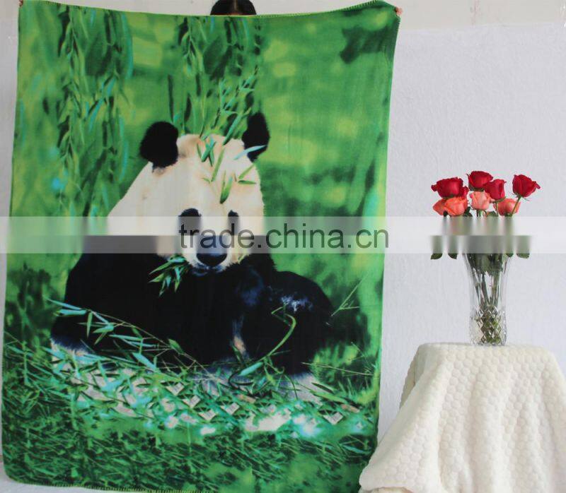 "Wolf" Animal Design Polar Fleece Blanket 100 polyester blanket baby kids children pet travel throw best price factory China