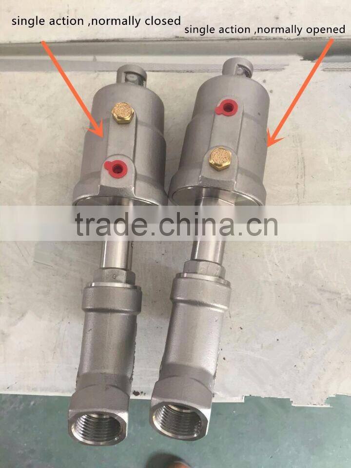 SS316 Single action spring return angle seat valve