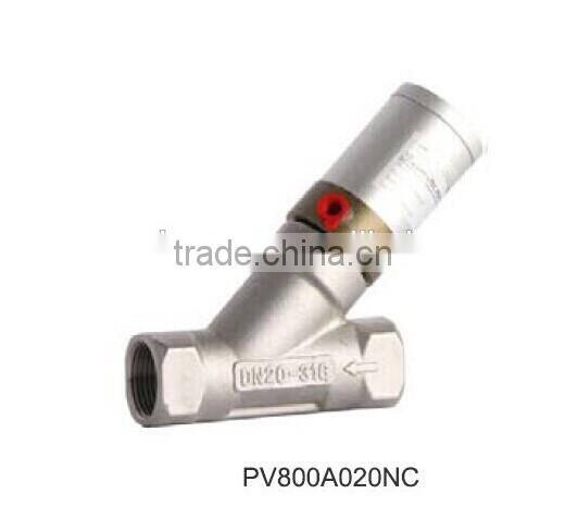 NC and NO DN25 y type angle seat valve