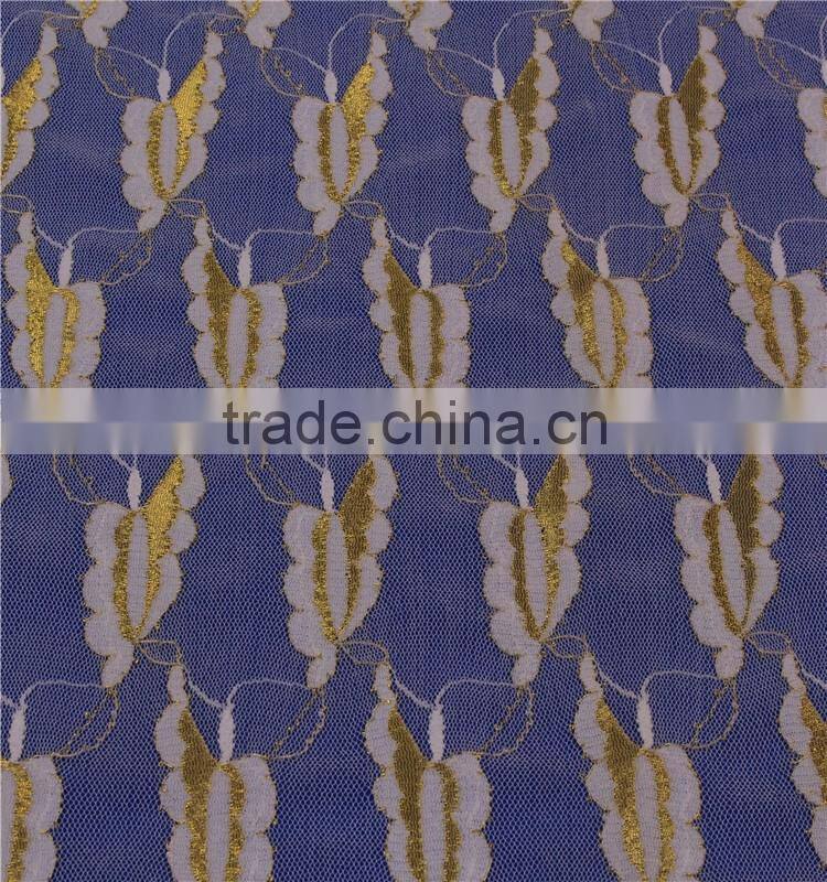 Hot Sales Nigerian African gold george lace style with elastic