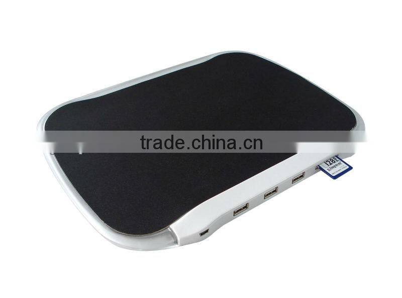 usb mouse pad with hub and card reader