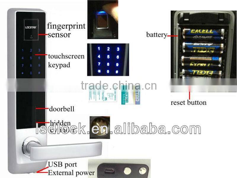 Fingerprint Locks For Steel Door Video Doorphone