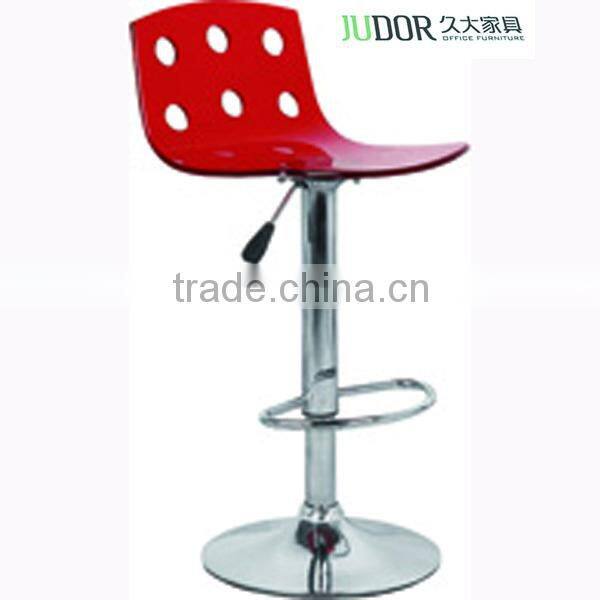 Red design Acrylic high bar stool swivel K-1223