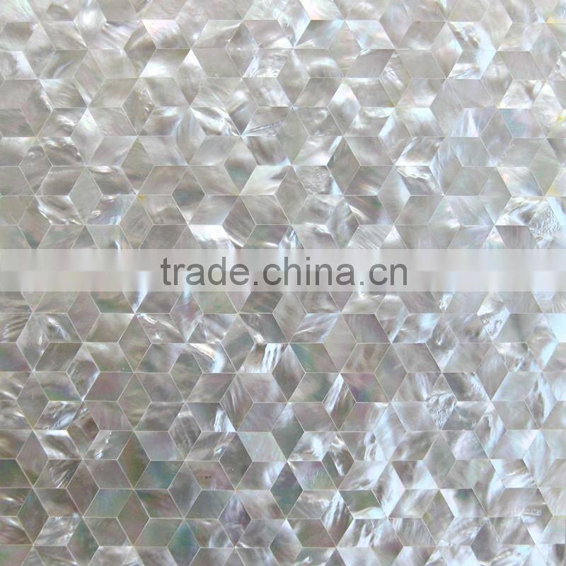 white lip shell mosaic tile, mother of pearl mosaic panel,cube mosaic tile