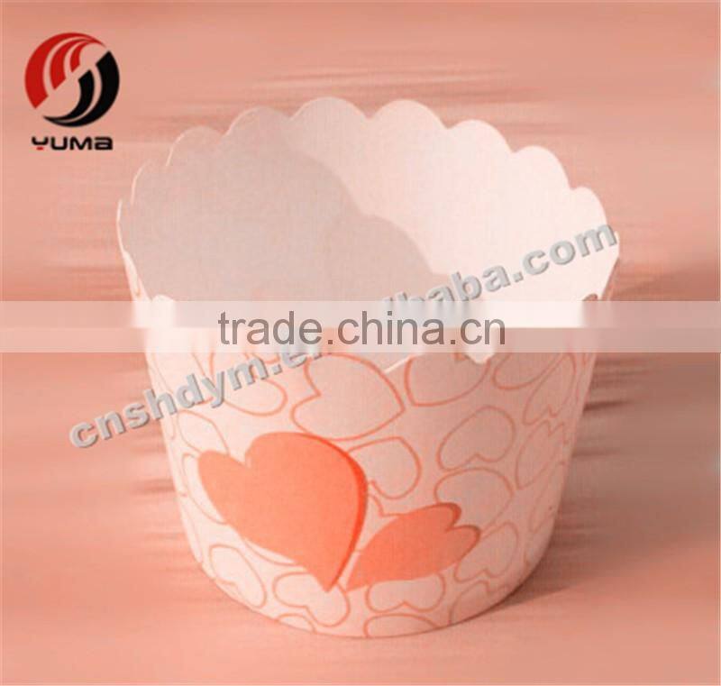 2016 hot sale colorful printed disposable round paper cake cup