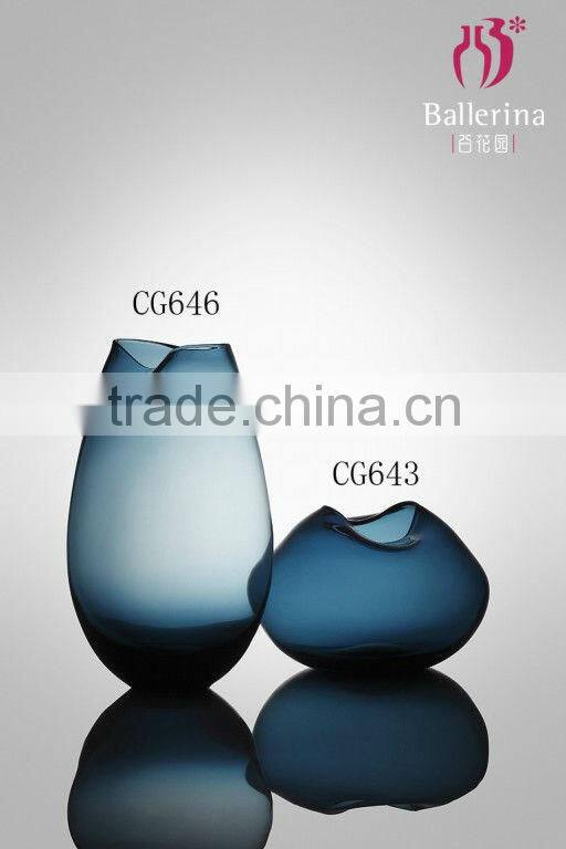 Colored Handmade Glass Centerpieces