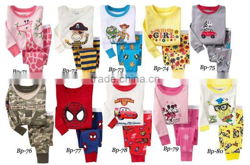 Baby pajamas children sleeping wear, long sleeve cotton baby underwear